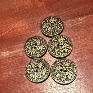 Vintage Style Gold Decorative Buttons